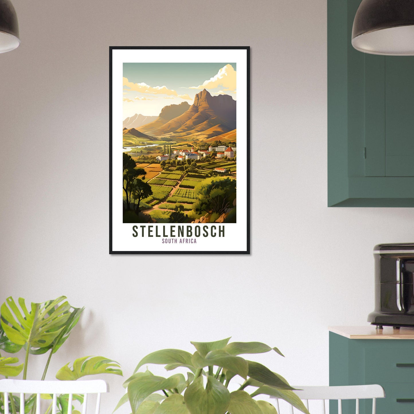 Stellenbosch Travel Print South Africa Home Decor Stellenbosch Wall Hanging Stellenbosch Artwork Gift Stellenbosch Travel Poster Artwork