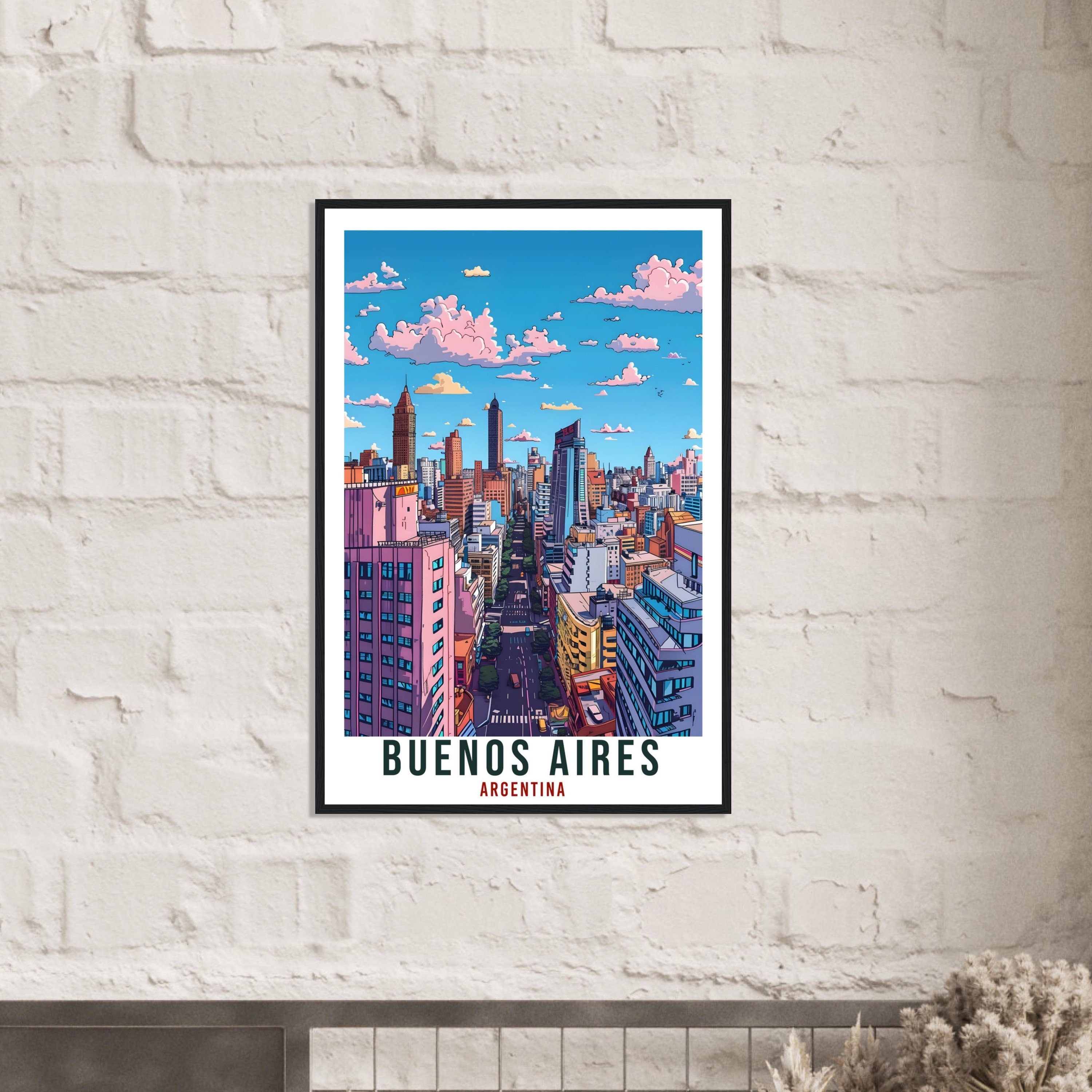 Buenos Aires Argentina Travel Print Wall Art Wall Hanging Home Décor Buenos Aires Gift Landmark Artwork Travel Art Argentina Travel Poster