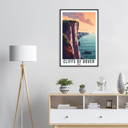 Cliffs Of Dover Travel Print English Wall Art Home Decor Wall Hanging Travel Art Gift Cliffs Of Dover Travel Poster Kent Landscape Artwork