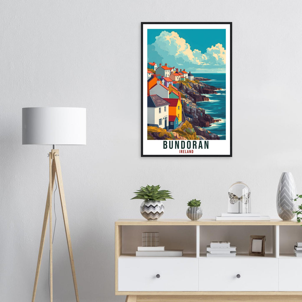 Bundoran Travel Print Ireland Home Decoration Bundoran Coast Wall Art Wall Hanging Art Lover Irish Artwork Bundoran Ireland Travel Poster