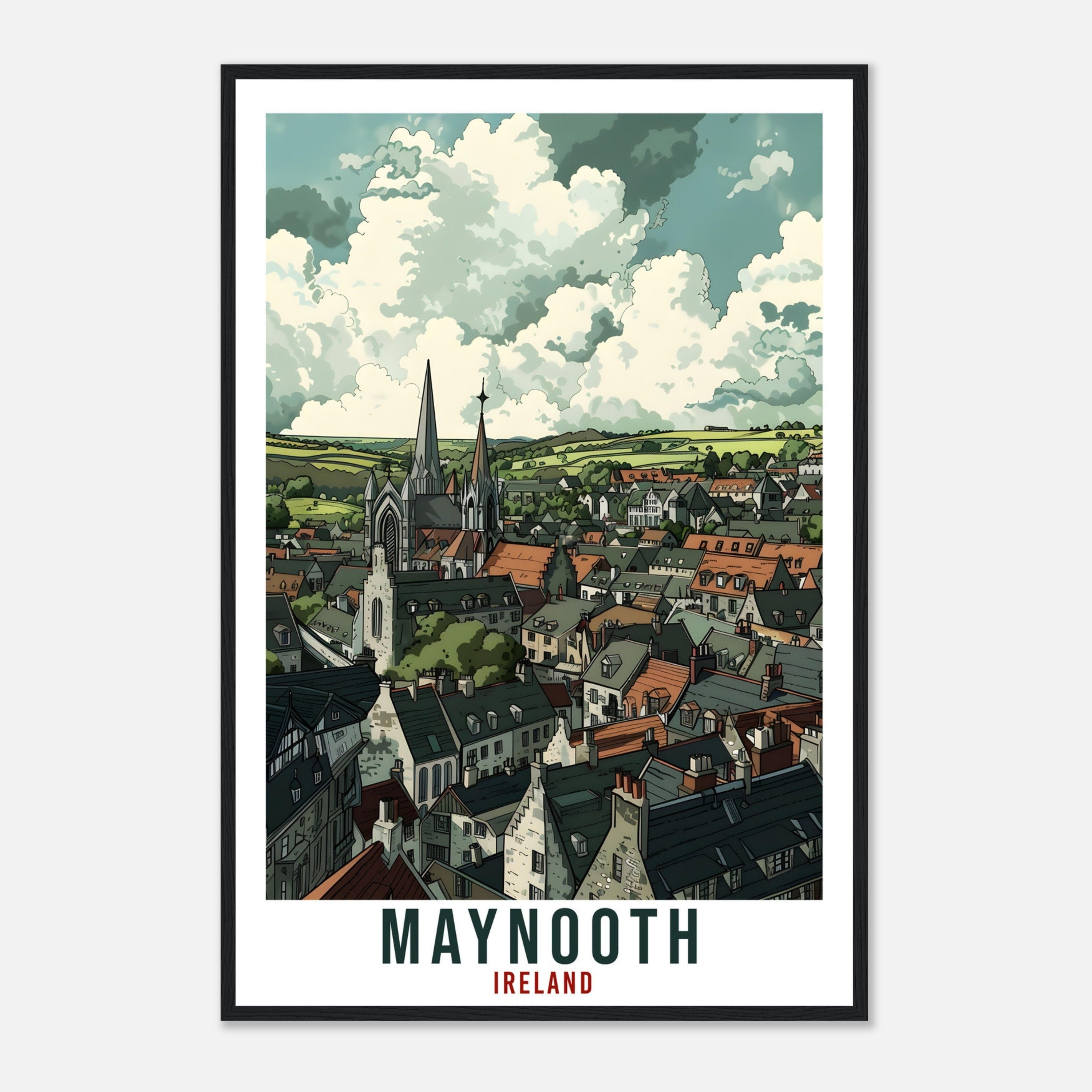 Maynooth Travel Print Ireland Wall Art Wall Hanging Home Living Décor Maynooth Gift Art Lovers Gift Irish Artwork Gift Ireland Travel Poster