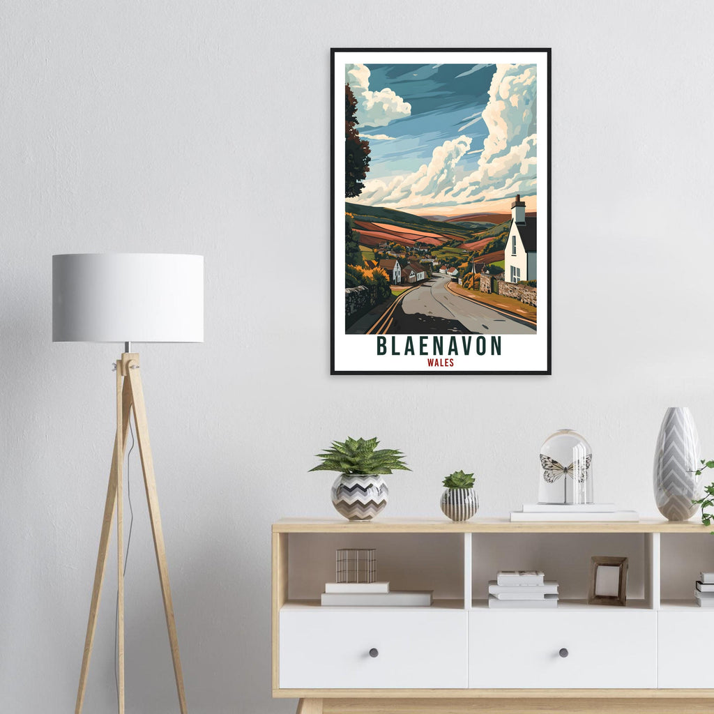 Blaenavon Travel Print Wales Home Decor Blaenavon Wall Art Wall Hanging Art Lover Wales Artwork Travel Poster Blaenavon Travel Art Gift