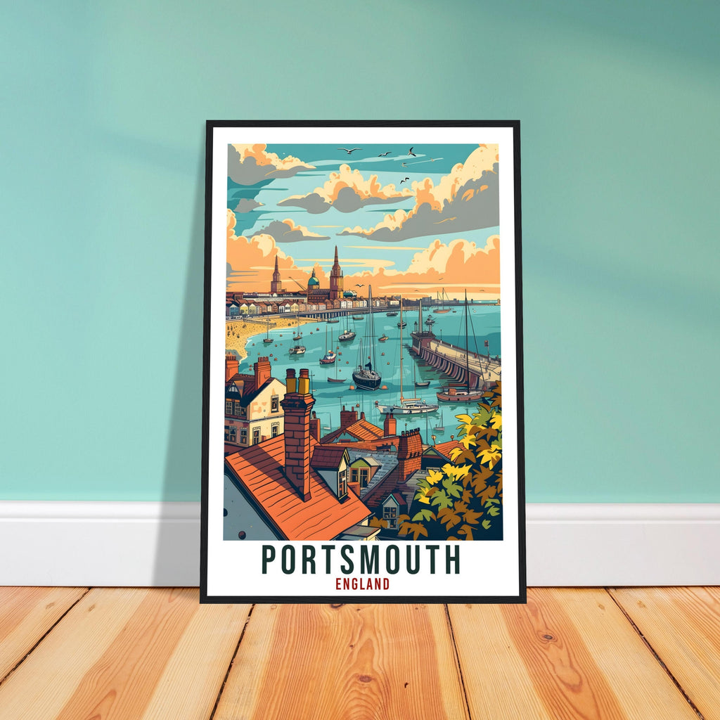 Portsmouth Travel Print Wall Art Wall Hanging Home Living Décor Portsmouth Gift Art Lovers Gift UK Artwork Gift Print England Travel Poster