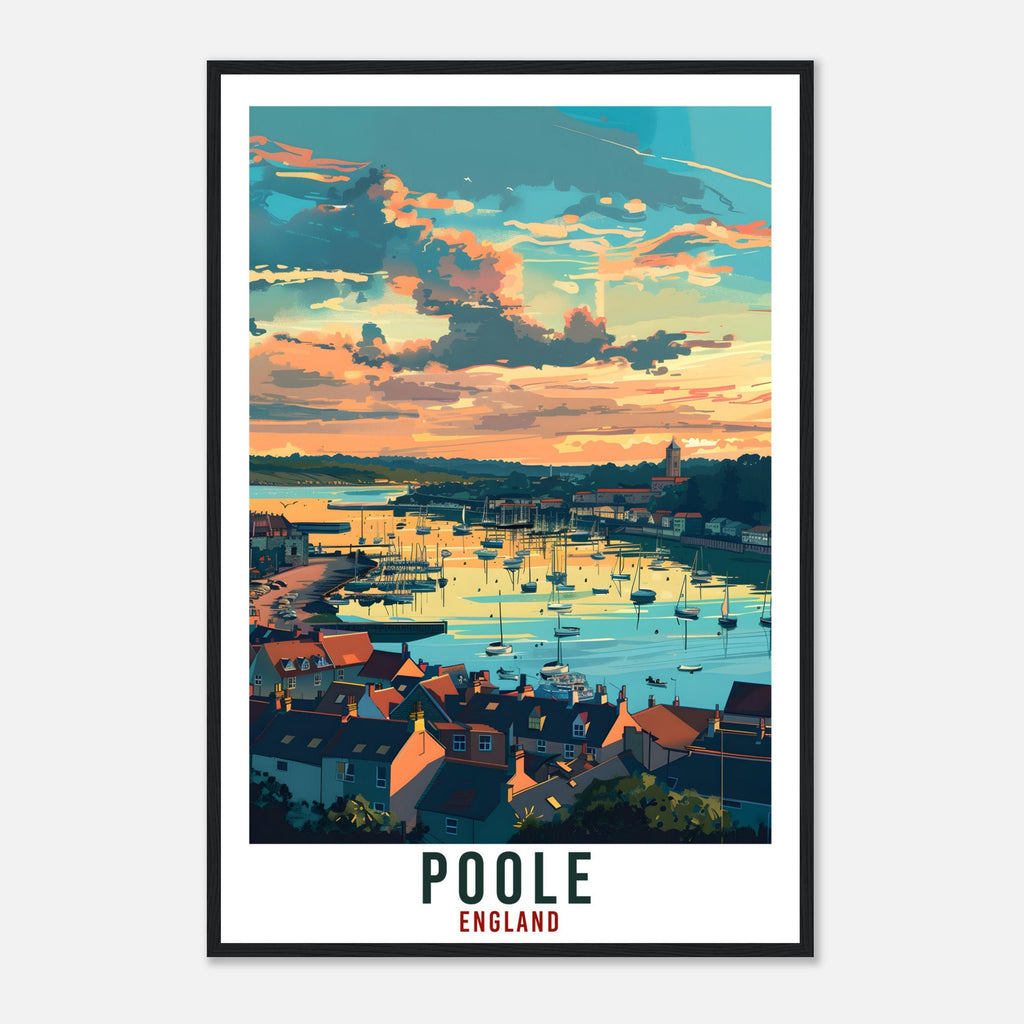 Poole Travel Print Wall Art Wall Hanging Home Living Décor Poole Gift Art Lovers Gift UK Artwork Gift Print Poole England Travel Poster