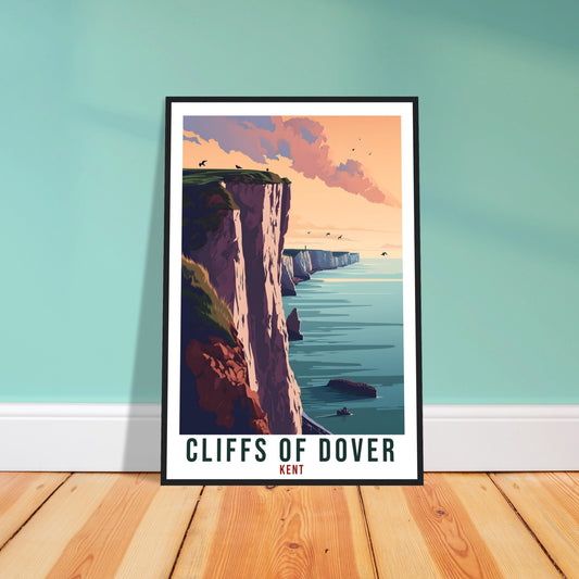 Cliffs Of Dover Travel Print English Wall Art Home Decor Wall Hanging Travel Art Gift Cliffs Of Dover Travel Poster Kent Landscape Artwork