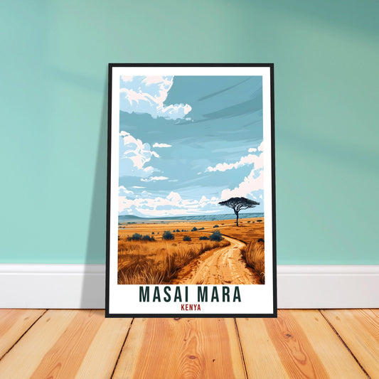 Masai Mara Kenya Travel Print Wall Art Wall Hanging Home Décor Masai Mara Safari Art Lovers Kenya Artwork Gift Print African Landmark Poster