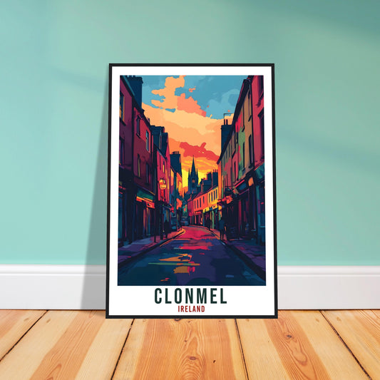 Clonmel Travel Print Ireland Home Decor Clonmel Wall Art Gift Wall Hanging Art Lover Clonmel Irish Artwork Travel Poster Ireland Travel Art