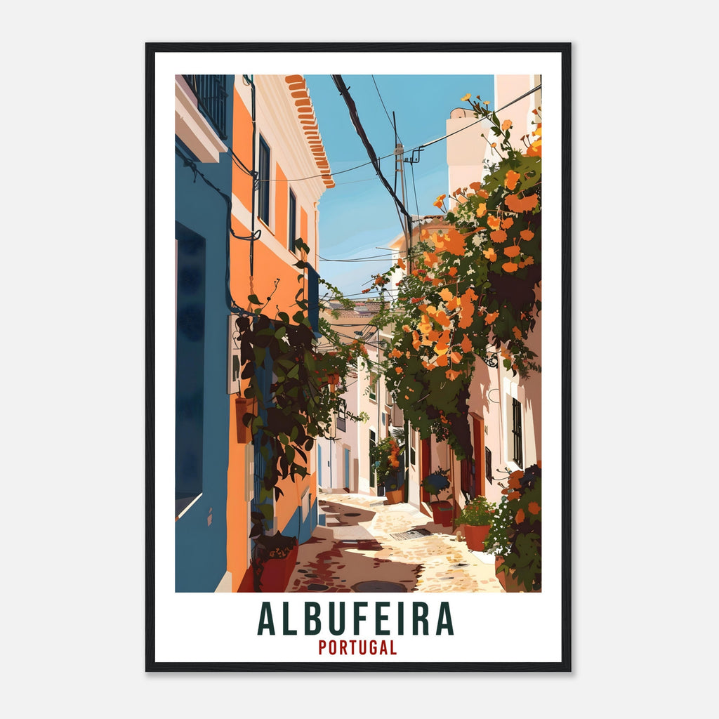Albufeira Travel Print Portugal Wall Art Wall Hanging Home Décor Albufeira Gift Portugal Landmark Artwork Gift Portugal Travel Poster Art