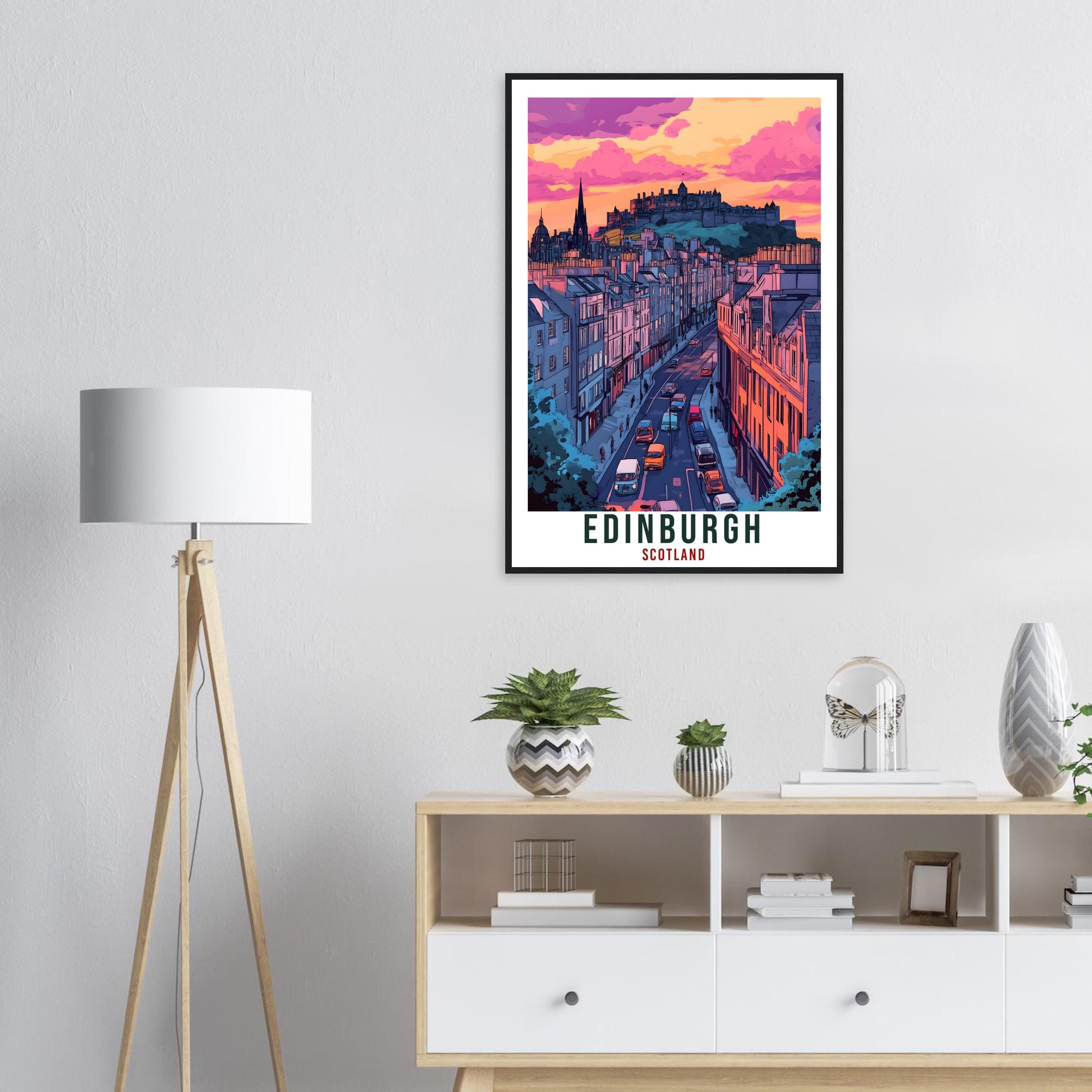 Edinburgh Travel Print Scotland Home Decor Edinburgh Wall Art Wall Hanging Art Lover Scotland Artwork Travel Poster Edinburgh Travel Art