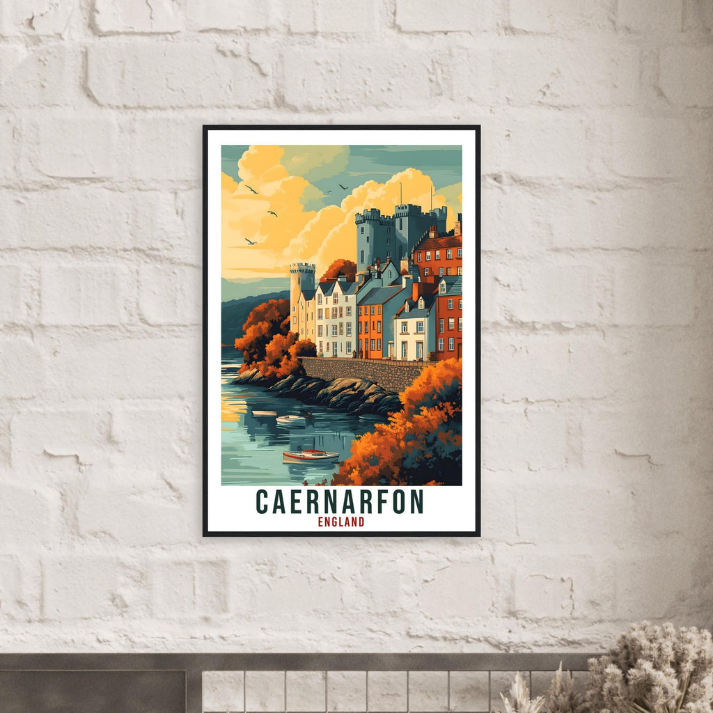 Caernarfon Travel Print Wales Home Decor Caernarfon Wall Art Gift Wall Hanging Art Lover Caernarfon Wales Artwork Travel Poster Travel Art