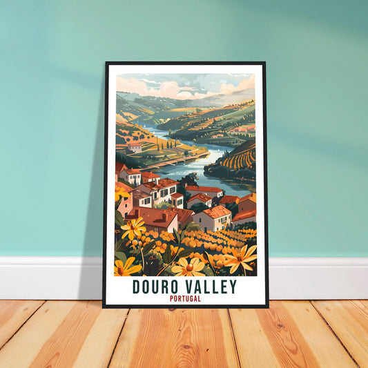 Douro Valley Travel Print Portugal Wall Art Wall Hanging Home Décor Douro Valley Gift Portugal Landmark Artwork Gift Portugal Travel Poster