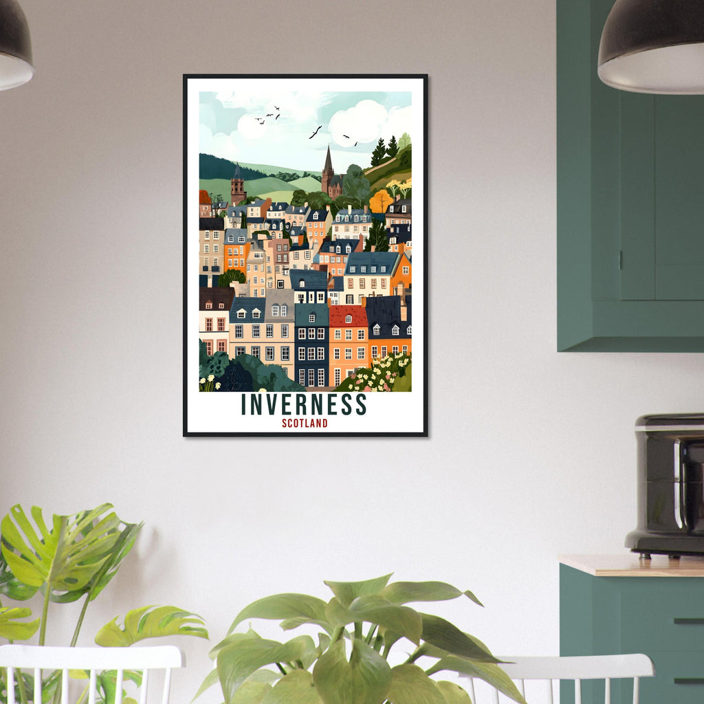 Inverness Travel Print Scotland Home Decor Inverness Wall Art Wall Hanging Art Lover Scotland Artwork Travel Poster Inverness Travel Art
