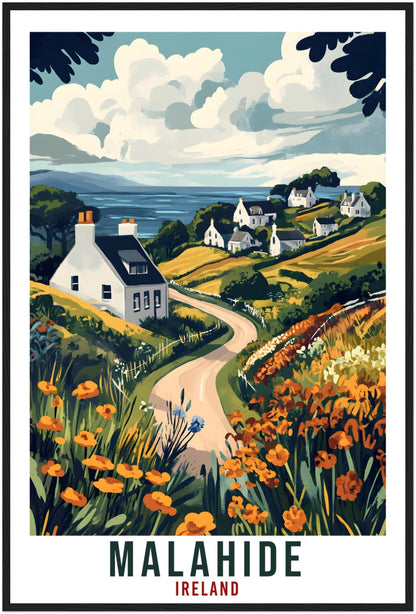 Malahide Travel Print Ireland Home Decor Co Dublin Wall Art Wall Hanging Art Lover Irish Artwork Travel Poster Malahide Ireland Travel Art