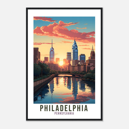 Philadelphia Travel Print Pennsylvania Wall Art Philadelphia Travel Poster Home Decor Philadelphia Art Lovers Gift Philadelphia Travel Art