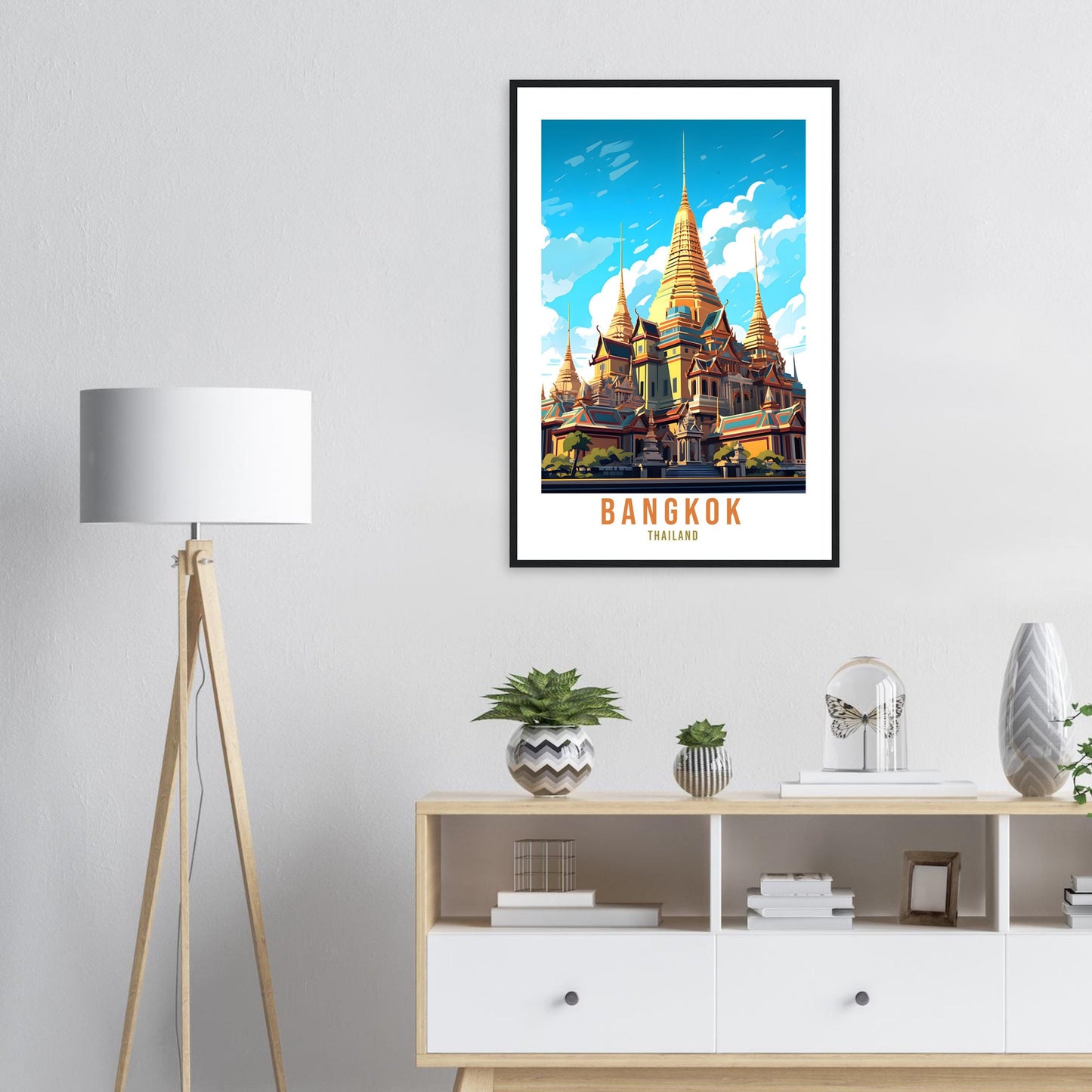 Bangkok Travel Print Wall Art Bangkok Wall Hanging Home Decor Bangkok Gift Art Lovers Wall Art Thailand Travel Print Gift Thai Travel Art