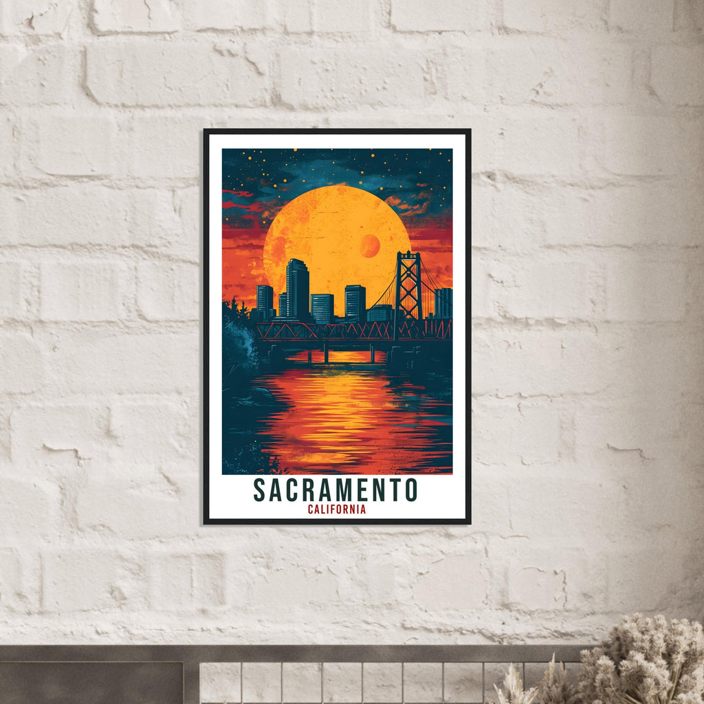 Sacramento Travel Print California Home Decoration USA City Wall Art Gift Wall Hanging Art Lover California Artwork Sacramento Travel Poster