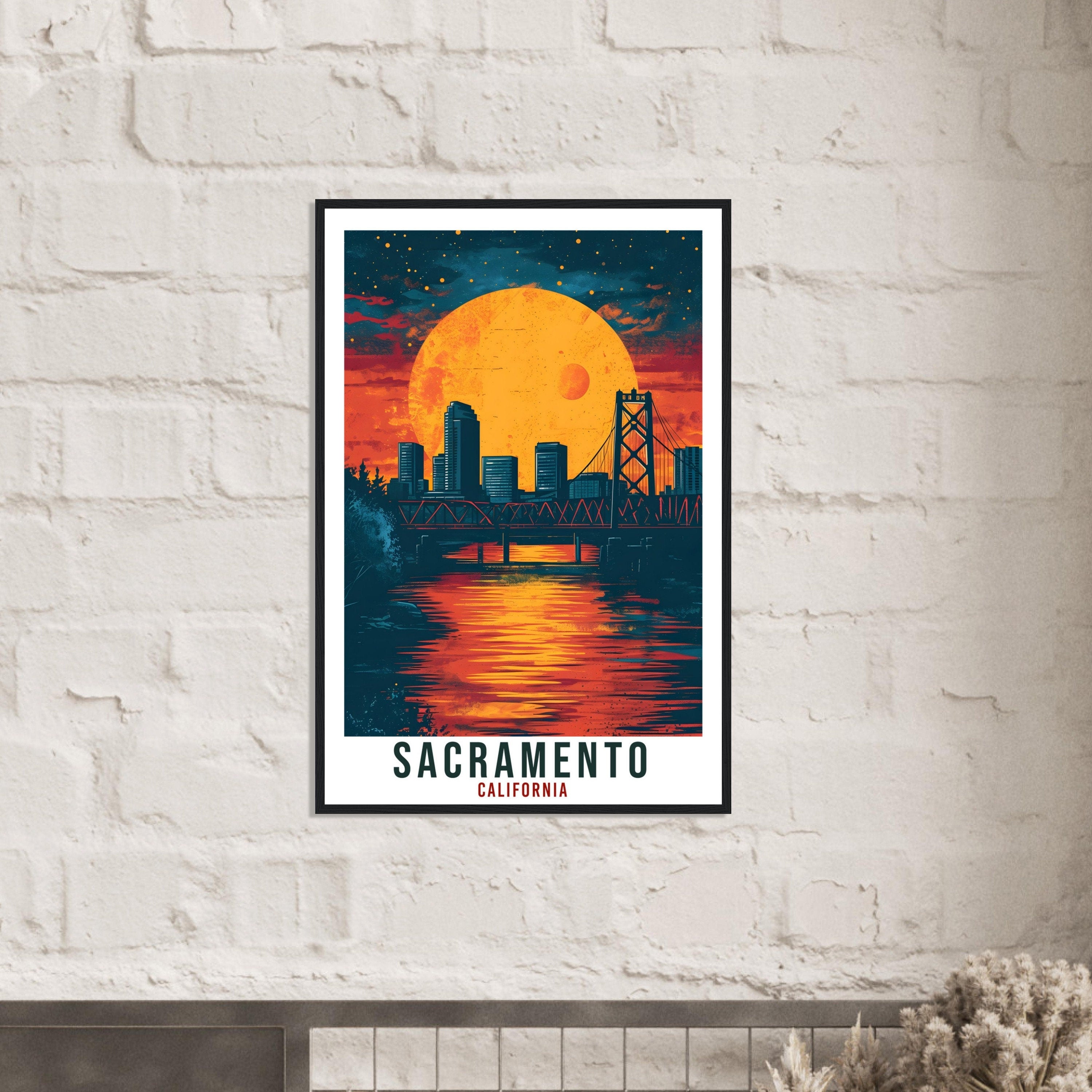 Sacramento Travel Print California Home Decoration USA City Wall Art Gift Wall Hanging Art Lover California Artwork Sacramento Travel Poster