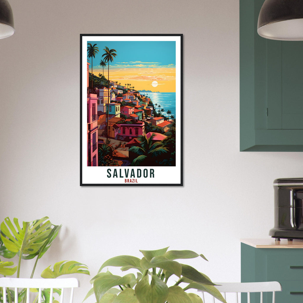 Salvador Travel Print Wall Art Salvador Brazil Wall Hanging Salvador Artwork Art Gifts Salvador Travel Poster Brazil Decor Art Lovers Gift