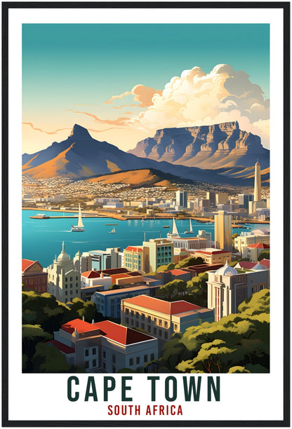 Cape Town South Africa Travel Print Wall Art Wall Hanging Home Décor Cape Town Gift Art Lovers Artwork Print South African Landmark Poster