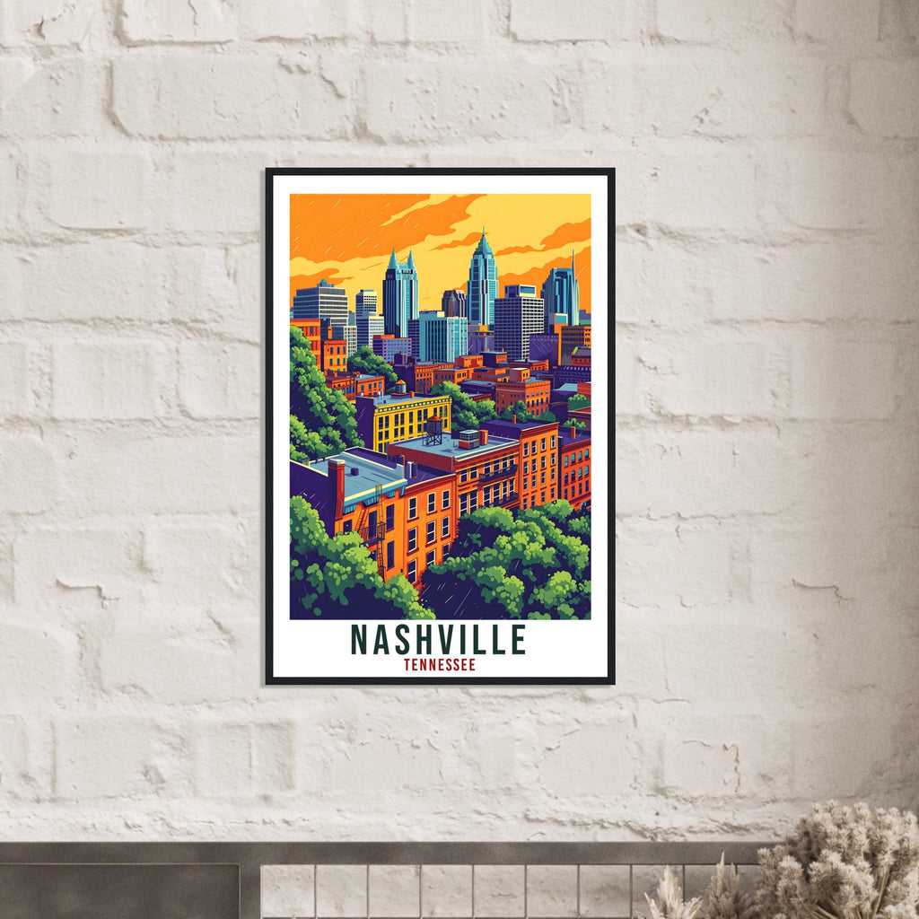 Nashville Travel Print Tennessee Home Decoration USA City Wall Art Gift Wall Hanging Art Lover Tennessee Artwork Nashville Travel Poster