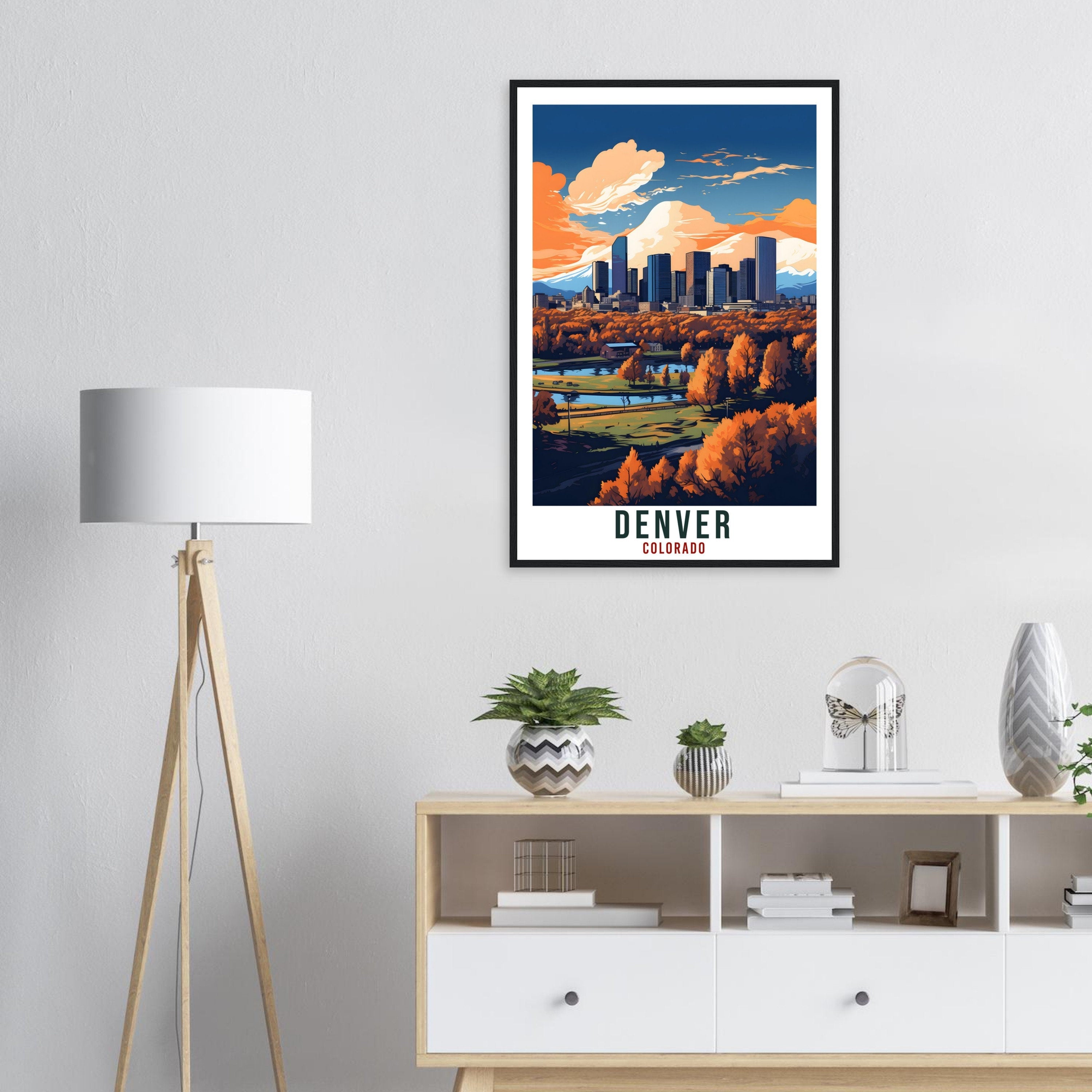 Denver Travel Print Colorado Home Decoration USA City Wall Art Gift Wall Hanging Art Lover Colorado Artwork Denver Travel Poster Home Office