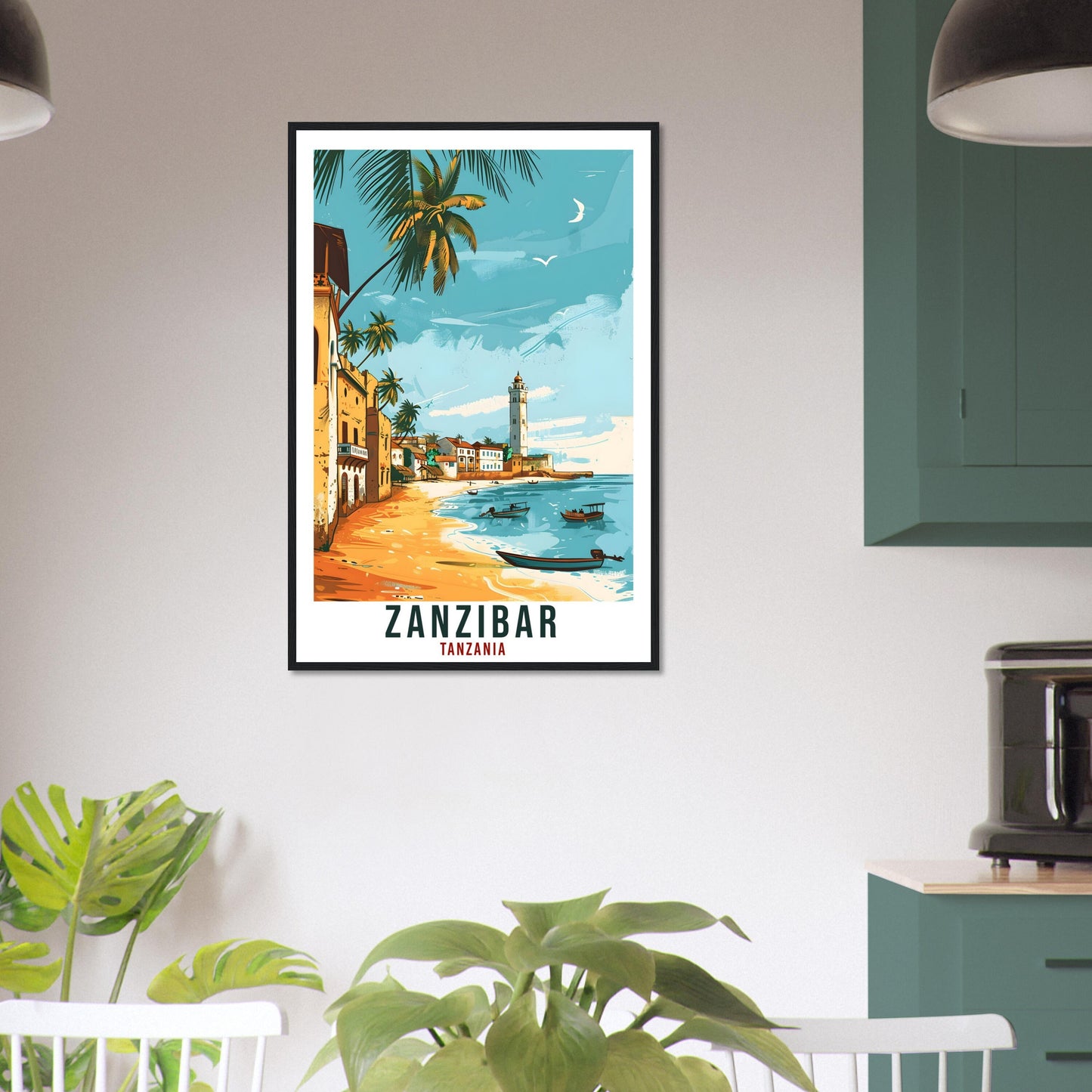 Zanzibar Tanzania Travel Print Wall Art Wall Hanging Home Décor Zanzibar Gift Art Lovers Tanzania Artwork Gift Print African Landmark Poster