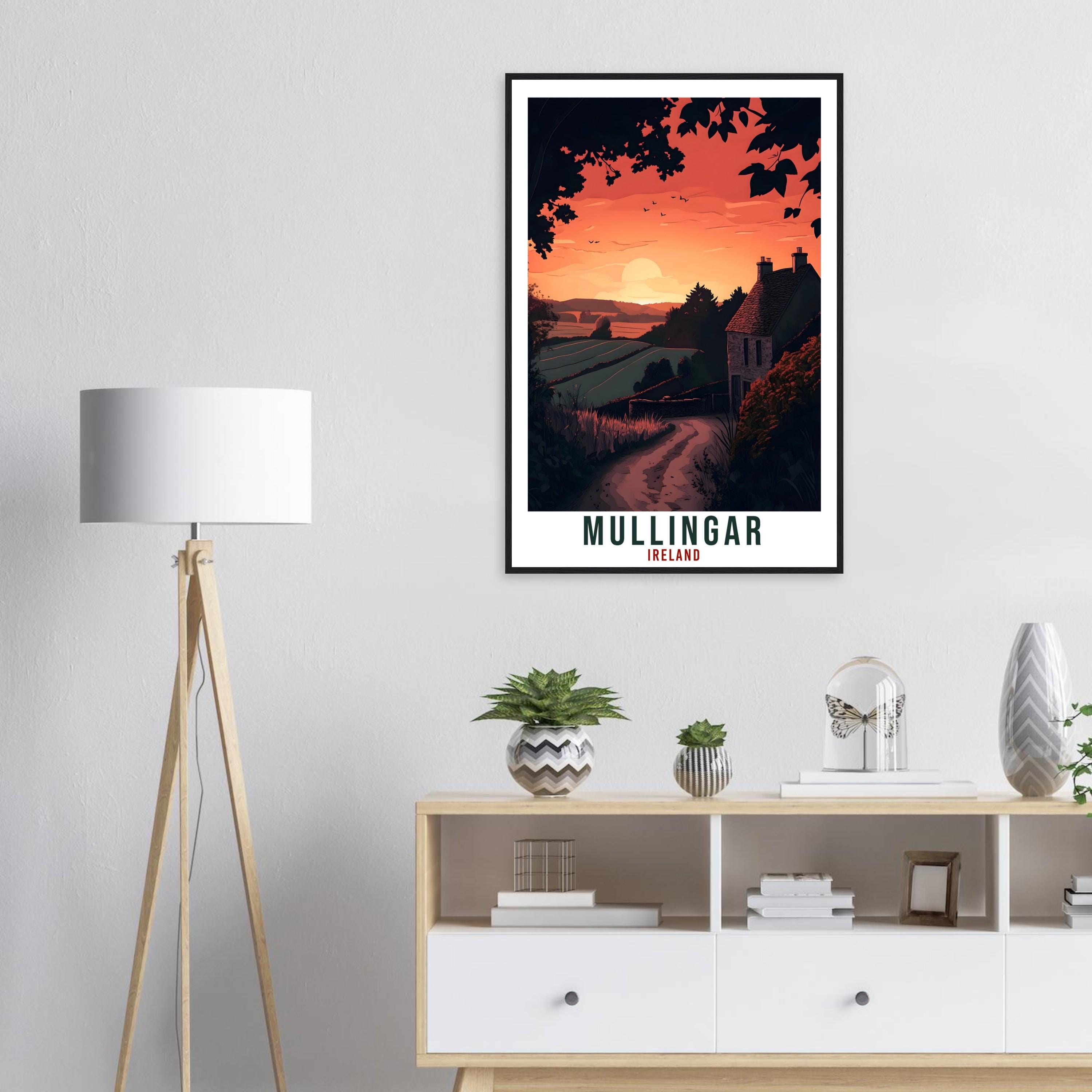 Mullingar Travel Print Ireland Home Decor Mullingar Wall Art Gift Wall Hanging Art Lover Mullingar Irish Artwork Travel Poster Ireland Art