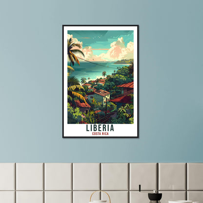 Liberia Costa Rica Travel Print Wall Art Wall Hanging Home Décor Liberia Gift Wall Art Artwork City Travel Art Costa Rica Travel Poster