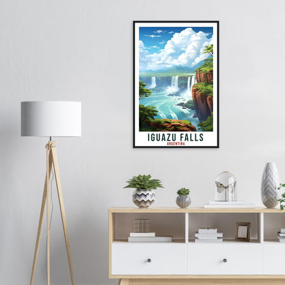 Iguazu Falls Travel Print Wall Art Iguazu Argentina City Landscape Artwork Iguazu Falls Art Gift Iguazu Falls Travel Poster Argentinian Art