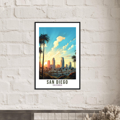 San Diego Travel Print San Diego California Wall Art San Diego Travel Poster Home Decor San Diego Art Lovers Gift San Diego Travel Art