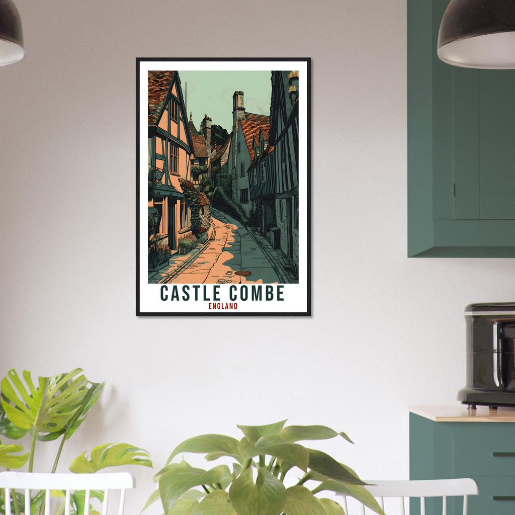 Castle Combe Travel Poster England Wall Art England Wall Hanging Home Décor Gift Art Lovers English Artwork Gift Print Castle Combe Print