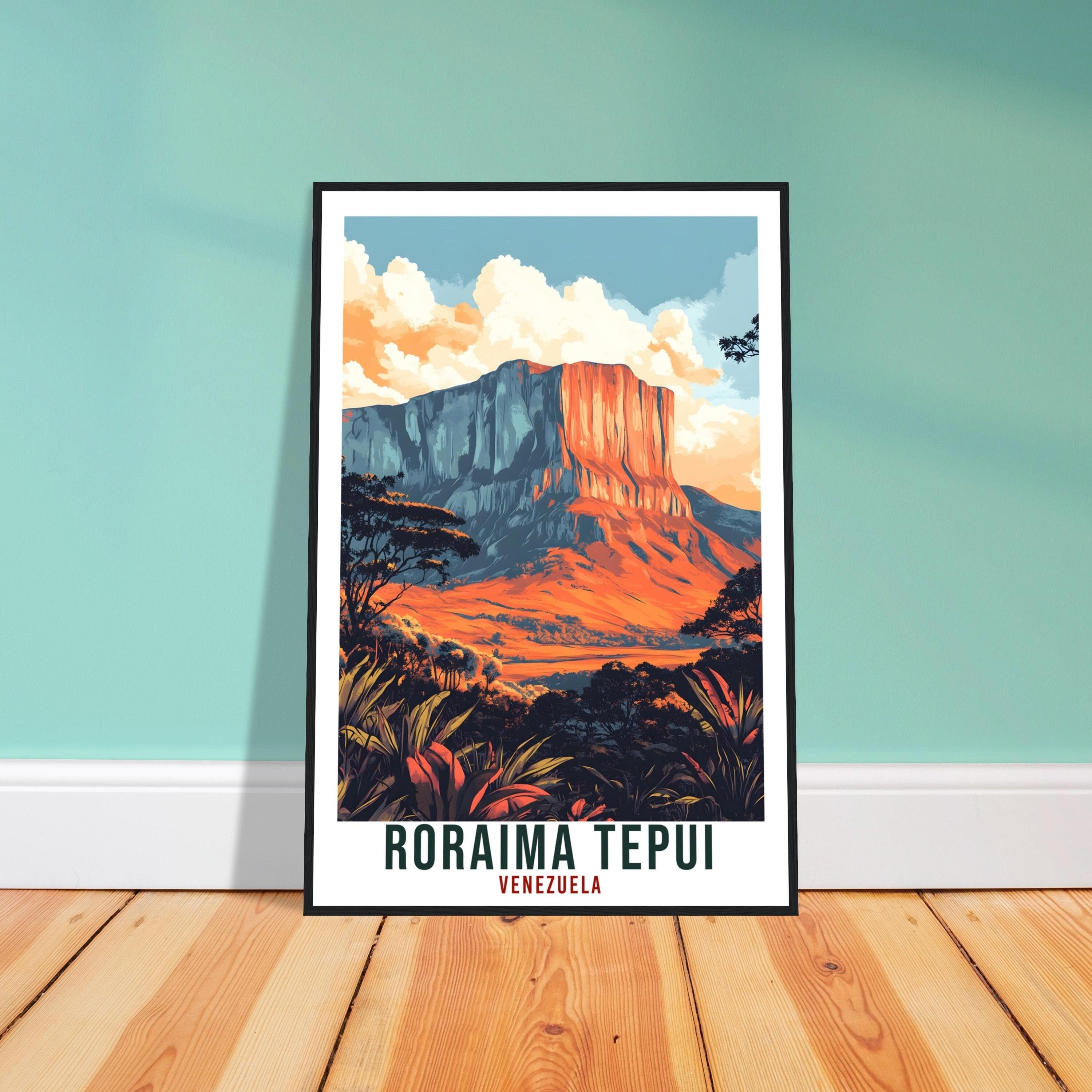 Roraima Tepui Travel Print Venezuela Decor Wall Art Gift Wall Hanging Art Lover Roraima Tepui Venezuelan Artwork Travel Poster Travel Art
