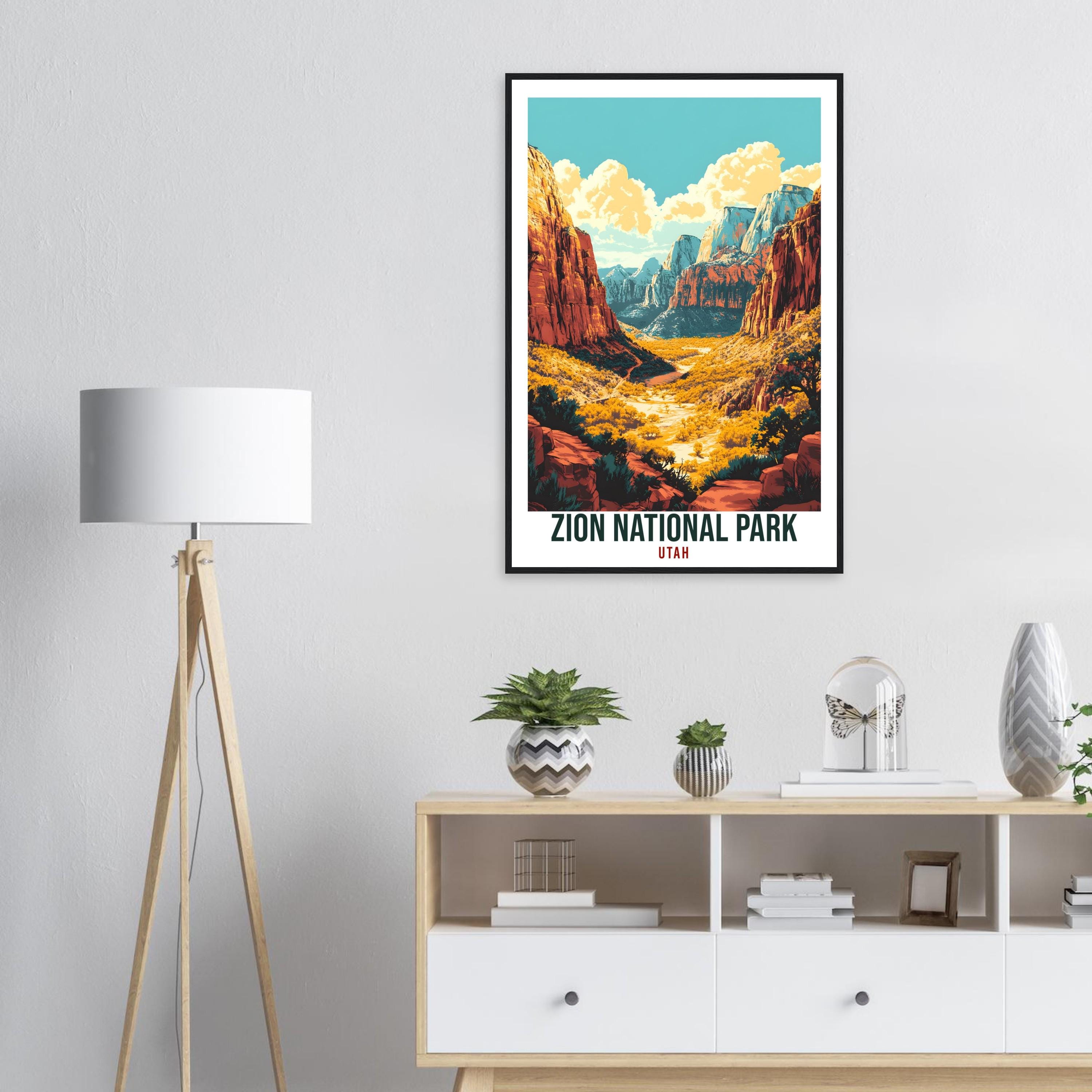 Zion National Park Utah USA Travel Print Wall Art Wall Hanging Home Décor Zion National Park Gift Travel Art USA Utah Artwork Travel Poster