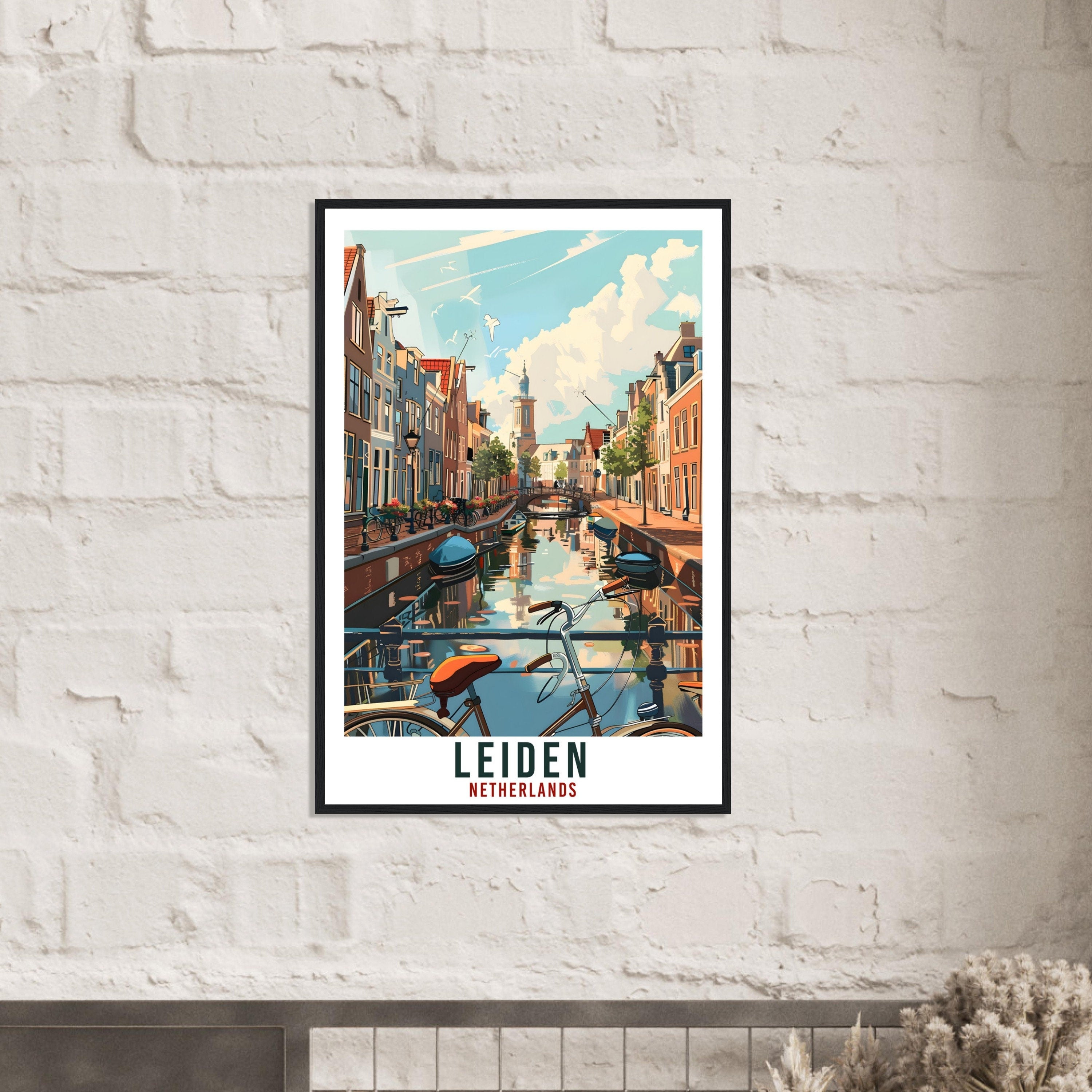 Leiden Travel Print Holland Wall Art Wall Hanging Home Décor Gift Art Lovers Gift Dutch Artwork Gift The Netherlands Leiden Travel Poster