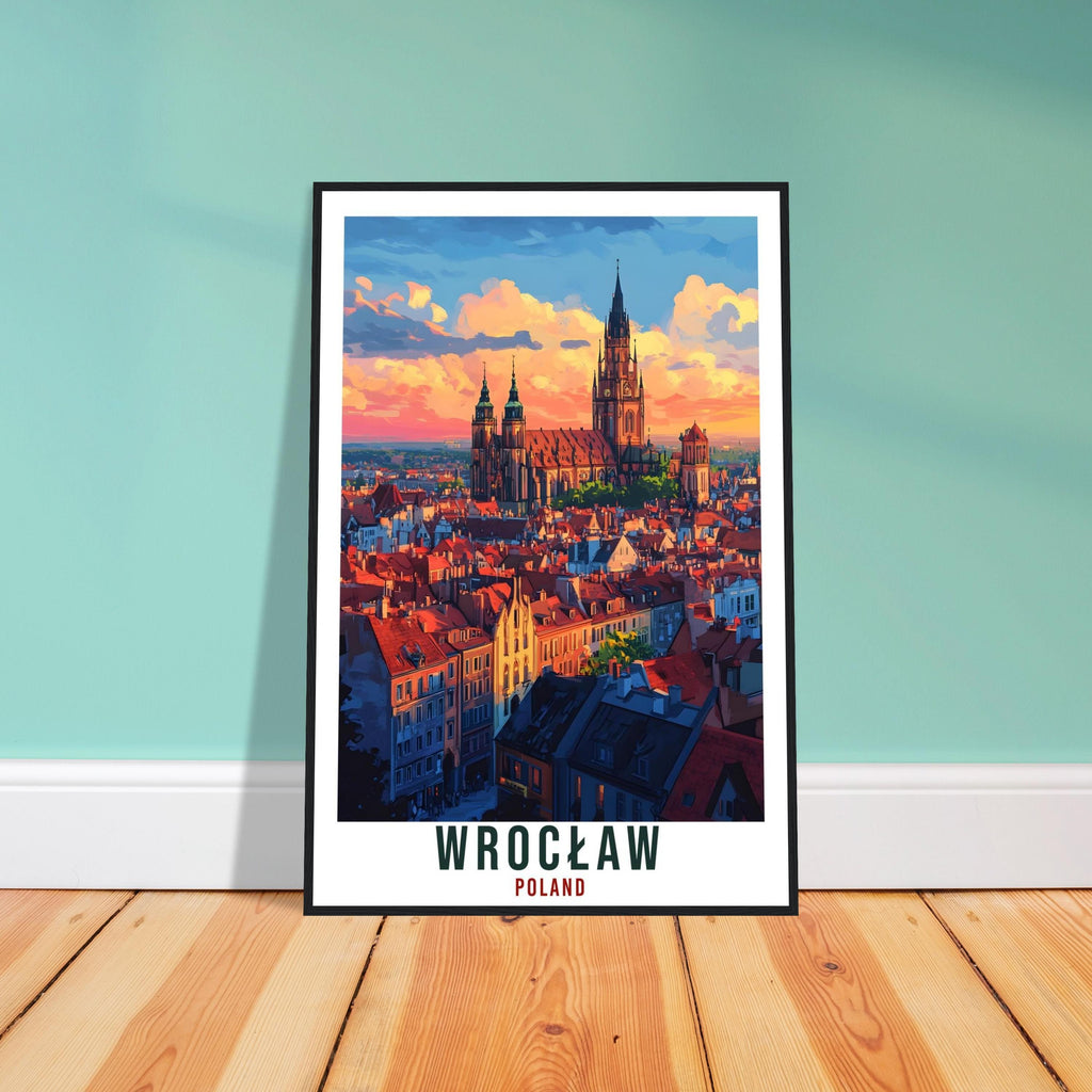Wrocław Travel Print Poland Home Decor Wrocław Wall Art Gift Wall Hanging Art Lover Wrocław Polish Artwork Travel Poster Poland Travel Art