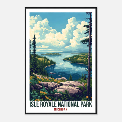 Isle Royale National Park Michigan USA Travel Print Wall Art Wall Hanging Home Décor Isle Royale Gift Travel Art USA Artwork Travel Poster
