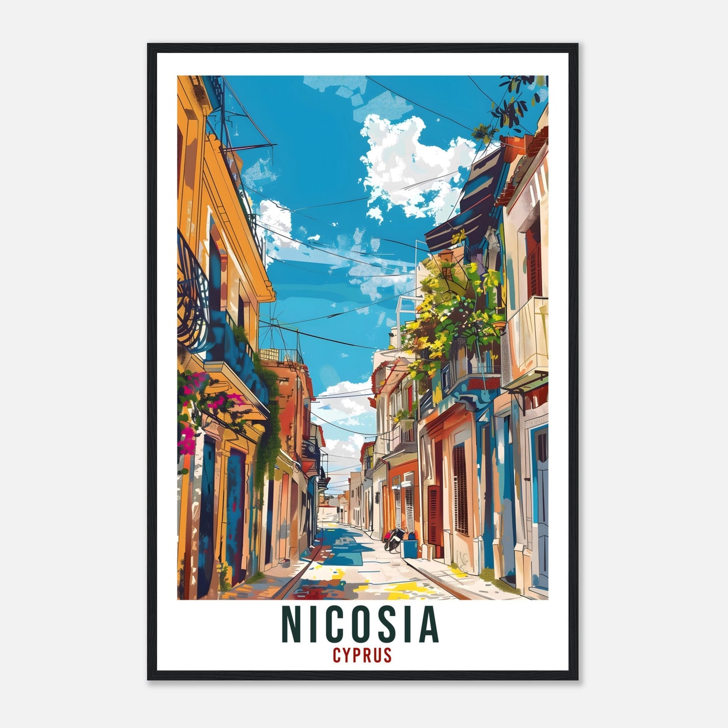 Nicosia Cyprus Travel Print Nicosia Wall Art Wall Hanging Home Décor Nicosia Gift Cyprus Landmark Artwork Gift Cyprus Holiday Travel Poster