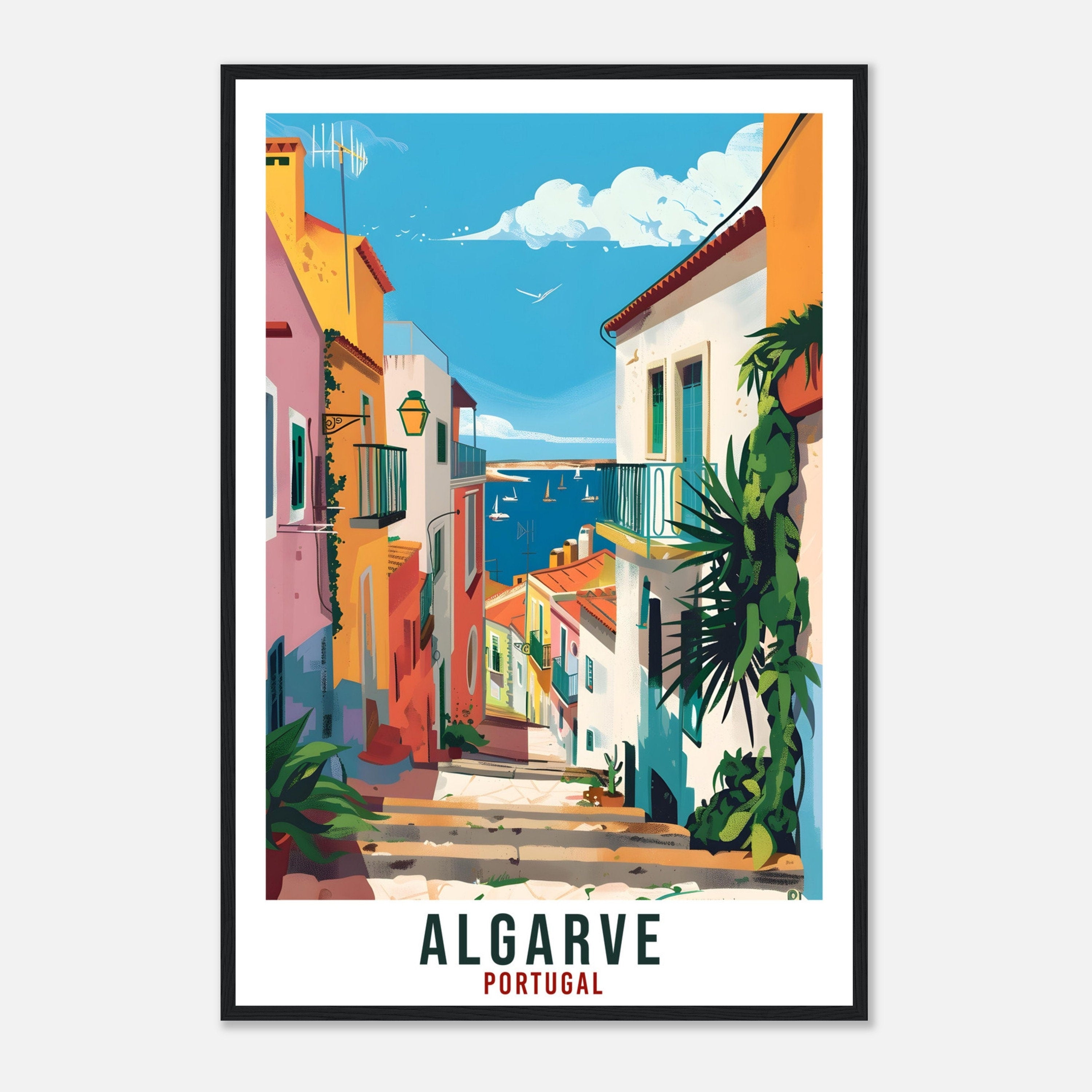 Algarve Travel Print Home Decoration Wall Art Gift Algarve Wall Hanging Art Lover Portugal Artwork Algarve Portugal Travel Poster Print