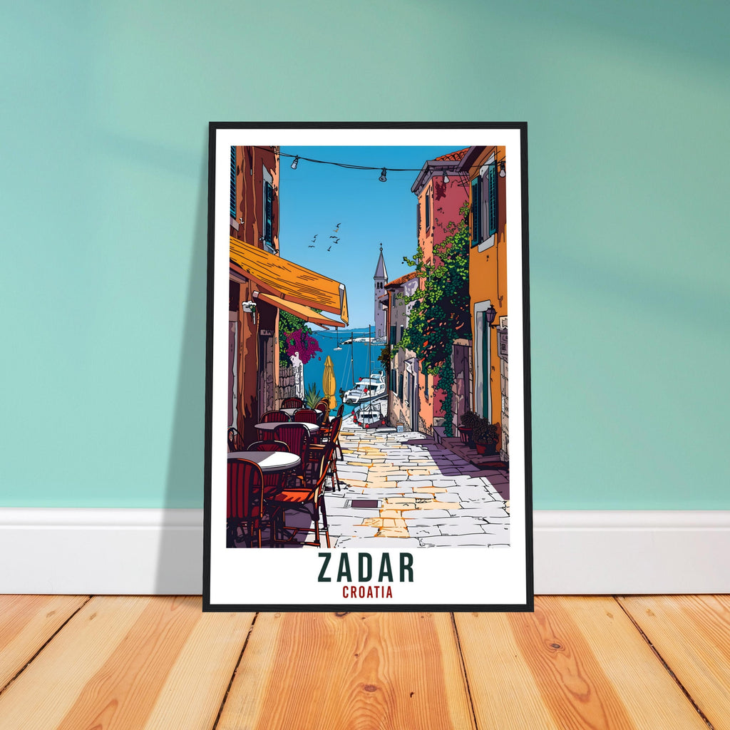 Zadar Travel Print Croatia Wall Art Wall Hanging Home Décor Zadar Gift Croatian Landmark Artwork Gift Zadar Croatia Holiday Travel Poster