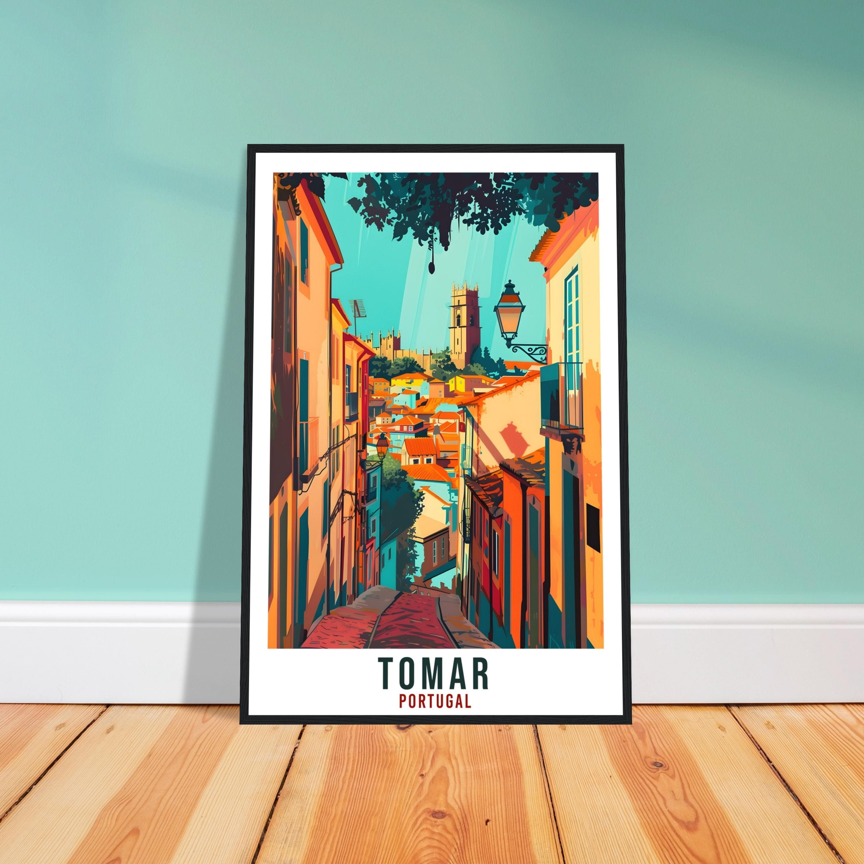 Tomar Travel Print Portugal Wall Art Wall Hanging Home Décor Tomar Gift Portugal Landmark Artwork Gift Tomar Portugal Holiday Travel Poster