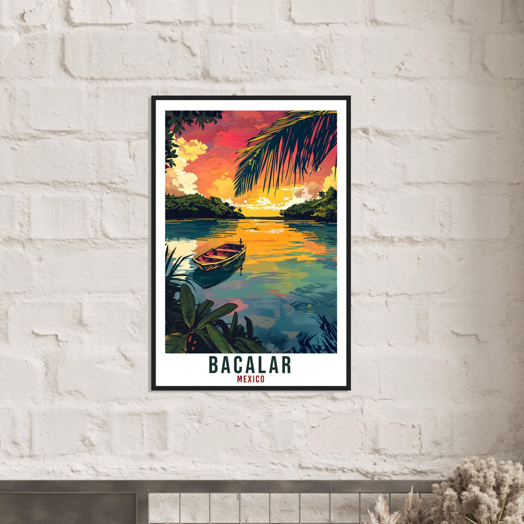 Bacalar Mexico Travel Print Mexico Wall Art Wall Hanging Home Décor Bacalar Gift Mexico Landmark Artwork Gift South America Travel Poster