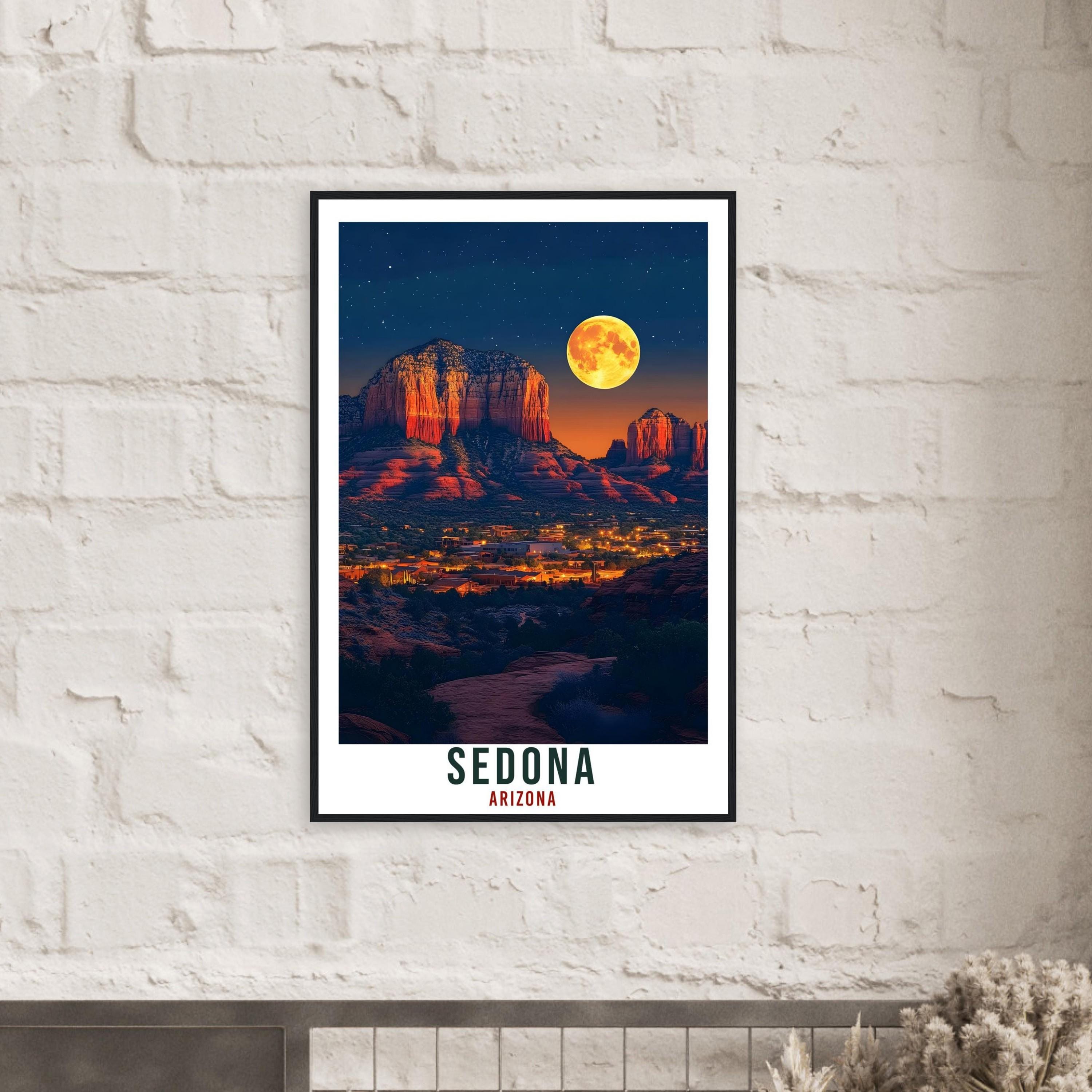 Sedona Travel Print Arizona Home Decor Sedona Wall Art Gift Wall Hanging Art Lover Sedona United States Artwork Travel Poster Travel Art