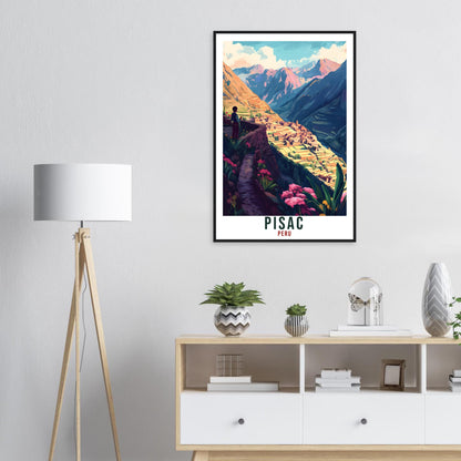 Pisac Travel Print Peru Home Decor Pisac Wall Art Gift Wall Hanging Art Lover Pisac Peruvian Artwork Travel Poster Travel Art Travel Gift
