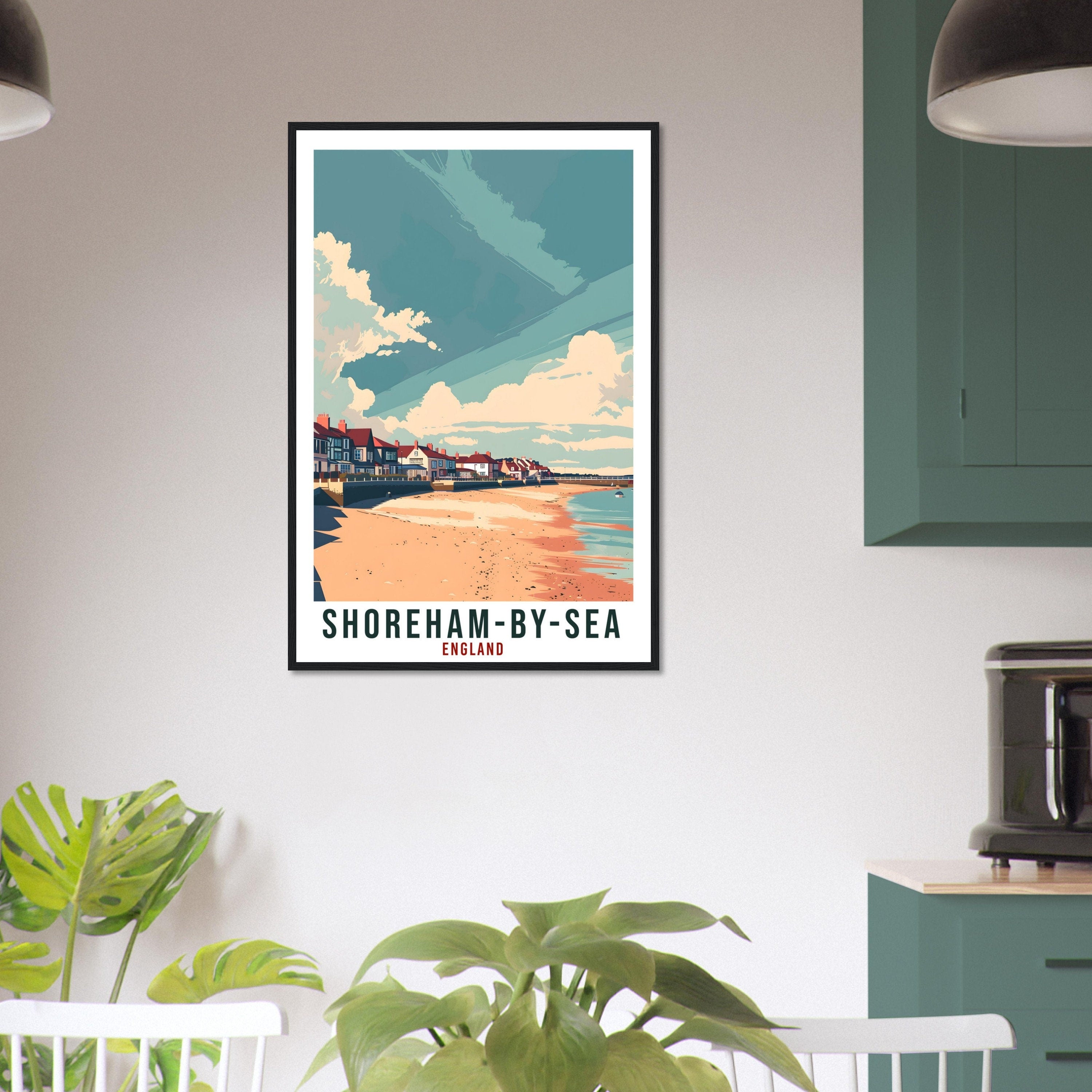 Shoreham-By-Sea Travel Print Wall Art Wall Hanging Home Living Décor Shoreham-By-Sea Art Lovers Gift UK Artwork Gift England Travel Poster