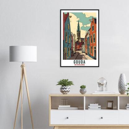 Gouda Travel Print Holland Wall Art Wall Hanging Home Décor Gouda Gift Art Lovers Gift Dutch Artwork Gift The Netherlands Travel Poster