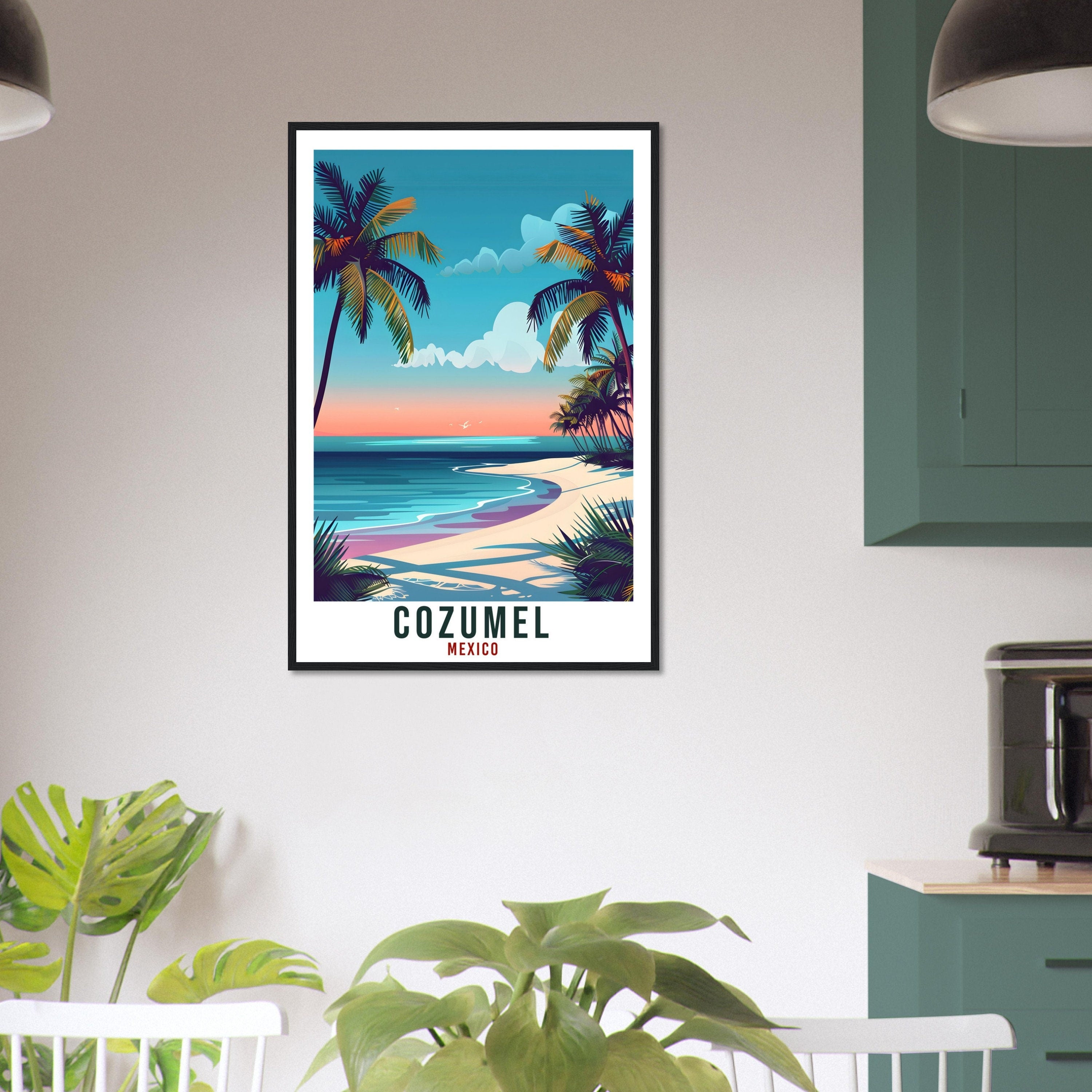 Cozumel Mexico Travel Print Mexico Wall Art Wall Hanging Home Décor Cozumel Gift Mexico Landmark Artwork Gift South America Travel Poster