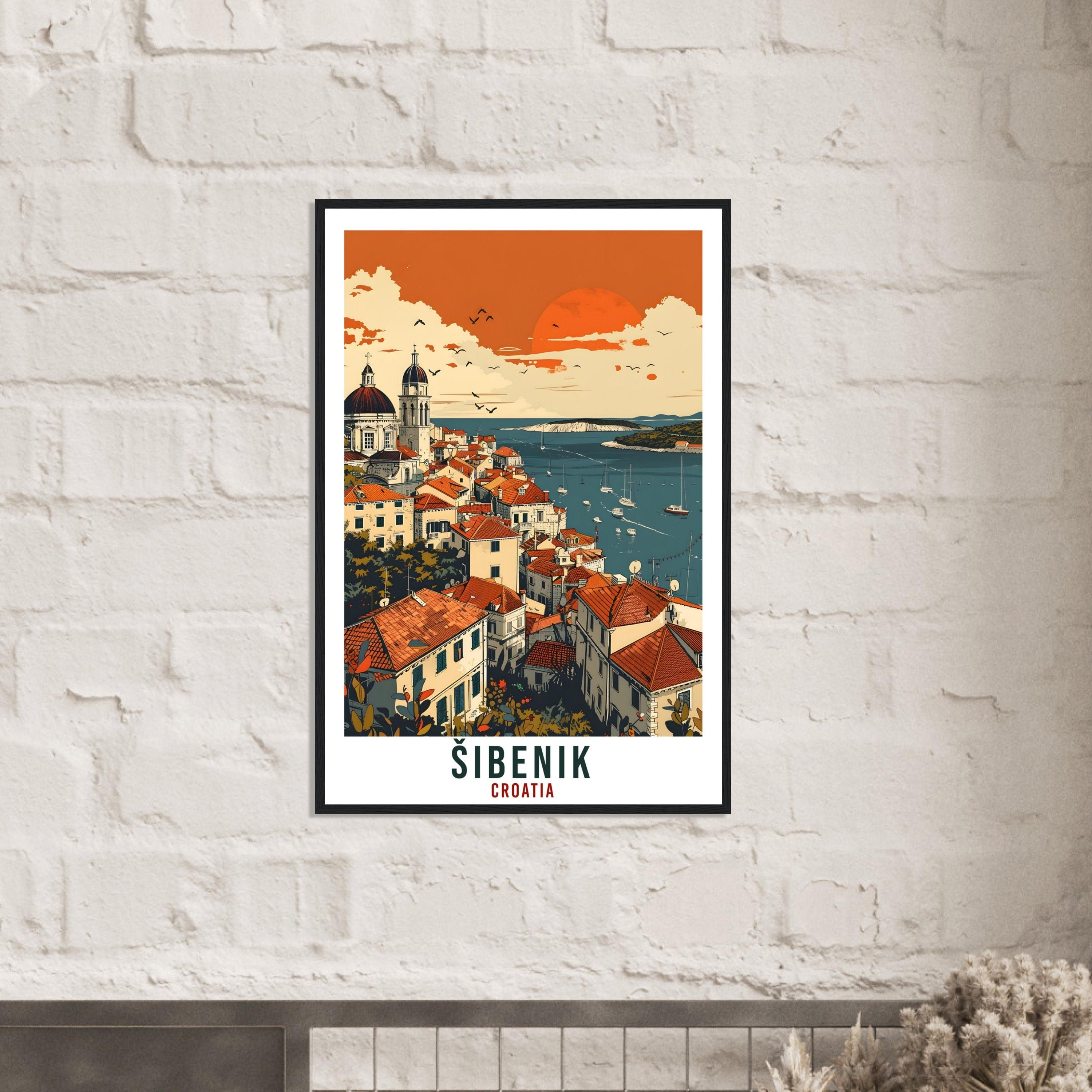 Šibenik Travel Print Croatia Wall Art Wall Hanging Home Décor Šibenik Gift Art Lovers Gift Croatian Artwork Gift Croatia Travel Poster