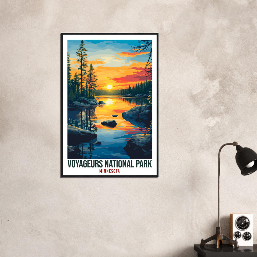 Voyageurs National Park Minnesota USA Travel Print Wall Art Wall Hanging Home Décor Voyageurs Gift Travel Art USA  Artwork Travel Poster