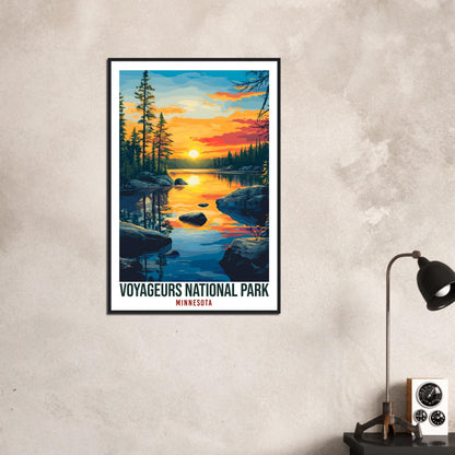 Voyageurs National Park Minnesota USA Travel Print Wall Art Wall Hanging Home Décor Voyageurs Gift Travel Art USA  Artwork Travel Poster