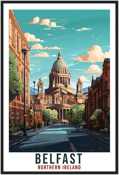 Belfast Travel Print Northern Ireland Home Decoration Belfast City Wall Art Gift Wall Hanging Art Lover Irish Artwork Ireland Travel Poster